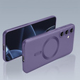 Θήκη για Samsung Galaxy A36, ColorMag, για MagSafe, μωβ + γυαλί 9H, μετριασμένο