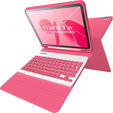 Θήκη + πληκτρολόγιο iPad 10.9 2022 10 Gen, Pen Slot, ροζ rose gold