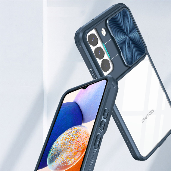 Θήκη για Samsung Galaxy A14 4G/5G, Slide Camera, μπλε