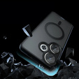 Θήκη για Xiaomi Redmi 13 4G, για MagSafe, ERBORD Μatt Case, μαύρη + Γυαλί οθόνης