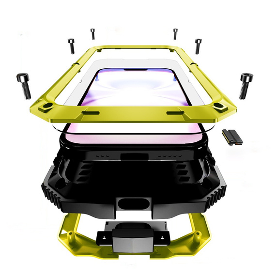 Θήκη R-JUST με βάση και ενσωματωμένο γυαλί για iPhone 17