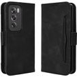 Θήκη με πτερύγιο για Oppo Reno 12, Card Slot, μαύρη