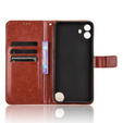Θήκη με πτερύγιο για Nothing CMF Phone 1, Crazy Horse Wallet, καφέ