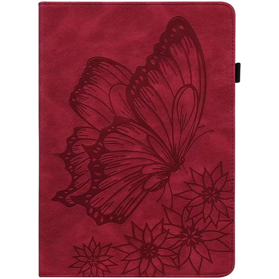 Θήκη για Lenovo Tab M9, Wallet Pen Slot, butterflies, καφέ