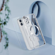 Θήκη για iPhone 16, Electro MagSafe, ασημένια + Γυαλί για την οθόνη