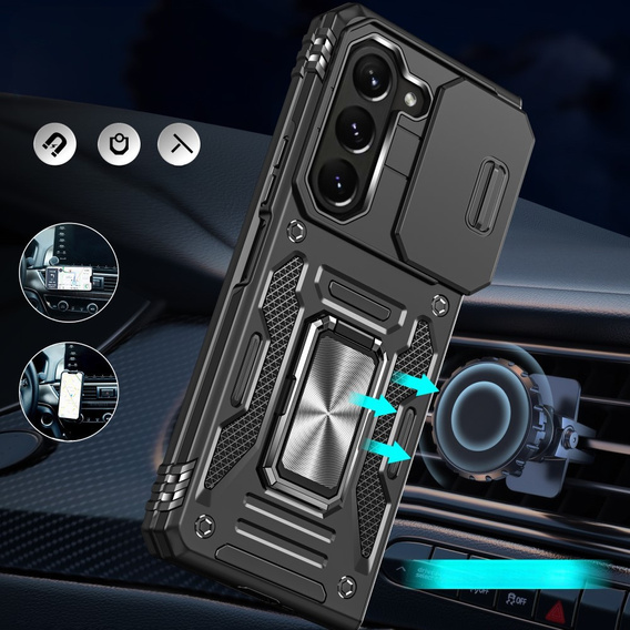 Θήκη για Samsung Galaxy Z Fold6 5G, CamShield Slide, μαύρη