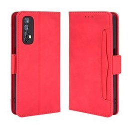 Θήκη με πτερύγιο για Realme 7, Card Slot, κόκκινη