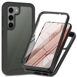 Θήκη για Samsung Galaxy S23, Shockproof, με μεμβράνη, μαύρη