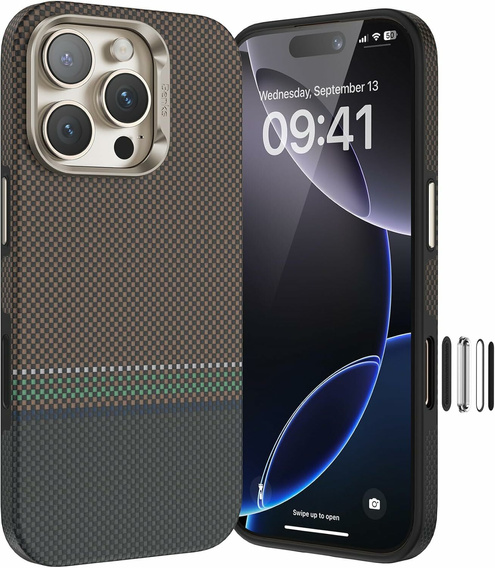 Θήκη BENKS Kevlar Magnetic Armor Pro Prestige 600D Y066 για MagSafe με ενεργό κουμπί για iPhone 16 Pro Max