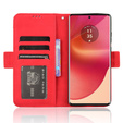 Θήκη με πτερύγιο για Motorola Edge 50 Fusion 5G, Card Slot, κόκκινη