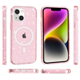Θήκη για iPhone 14, Dropproof MagSafe Glitter, ροζ