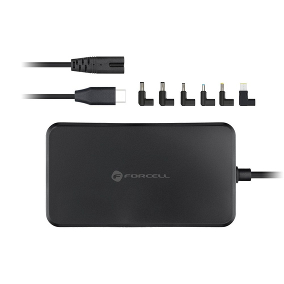 Φορτιστής για φορητό υπολογιστή Forcell E856 USB-C 90W με ανταλλακτικά ακροφύσια