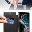 Θήκη με πτερύγιο για Samsung Galaxy S22 Ultra 5G, RFID Wallet MagSafe CamShield, μαύρη