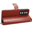 Θήκη με πτερύγιο για Honor 90, Crazy Horse Wallet, καφέ
