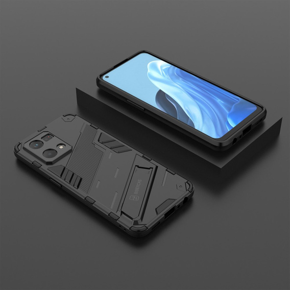 Θήκη για Oppo Reno7 4G, Military kickstand, μπλε