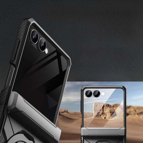 Θήκη Tongate MECH με MagSafe για Samsung Galaxy Z Flip7 FE / Z Flip6, πράσινο