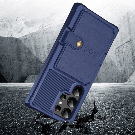 Θήκη για Samsung Galaxy S25 Ultra, Card Holder Kickstand, μαύρη