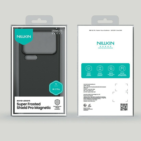 Θήκη NILLKIN Frosted Shield Pro MagSafe για Xiaomi 17 Pro, μαύρη
