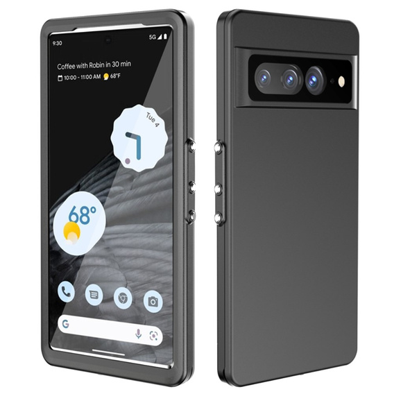 Αδιάβροχη θήκη IP68 για Google Pixel 7 Pro, Redpepper, μαύρη