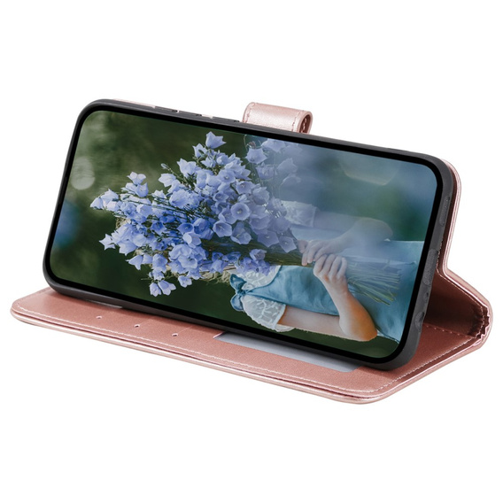 Θήκη με πτερύγιο για Samsung Galaxy A35 5G, Mandala, ροζ rose gold