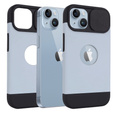 Θήκη ERBORD MagSafe Cam Slider, μπλε + Γυαλί για την οθόνη για iPhone 13 / iPhone 14