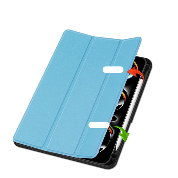 Θήκη για iPad Pro 11" 2024 (5 gen.), Smartcase με χώρο για γραφίδα, μπλε