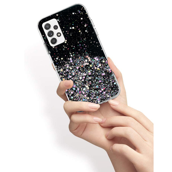 Θήκη για Samsung Galaxy A13 4G, Glittery, μαύρη