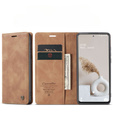 θήκη CASEME για Samsung Galaxy S20 FE, Leather Wallet Case, καφέ