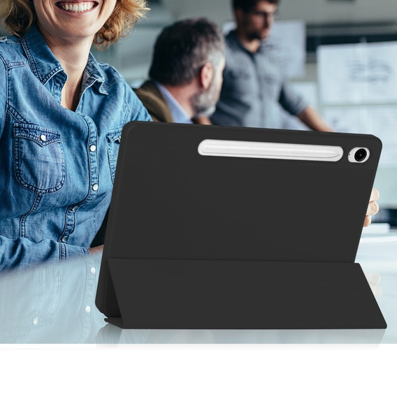 Θήκη για Samsung Galaxy Tab S10 Lite / S10 FE / S9 FE, Smartcase με χώρο για γραφίδα, μαύρη