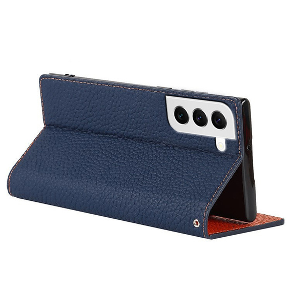 Δερμάτινη θήκη για Samsung Galaxy S22, ERBORD Grain Leather, σκούρο μπλε