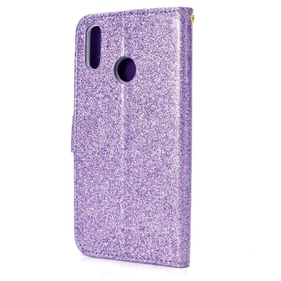 Θήκη με πτερύγιο για Huawei P Smart 2019 / Honor 10 Lite, Glitter Mirror Wallet, μωβ