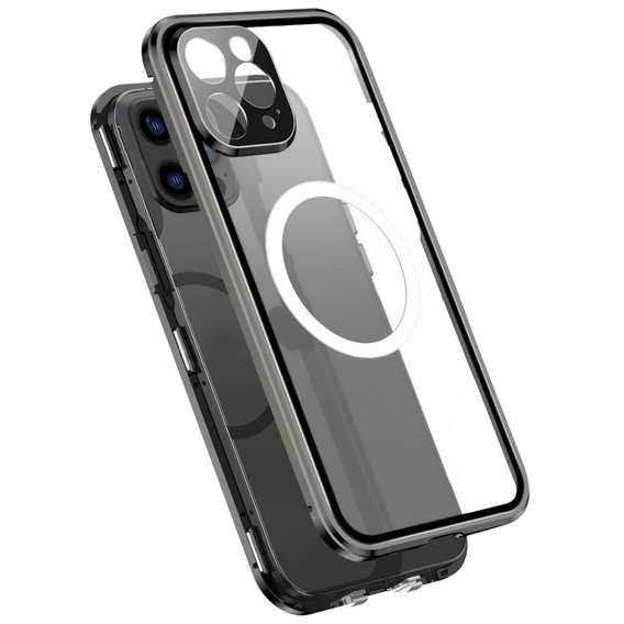 Μαγνητική θήκη MagSafe Dual Glass για iPhone 14 Pro, μαύρη