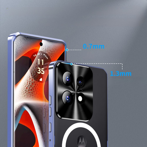 θήκη προστασίας κάμερας για το Motorola Edge 50 Pro 5G, CamShield MagSafe, μωβ