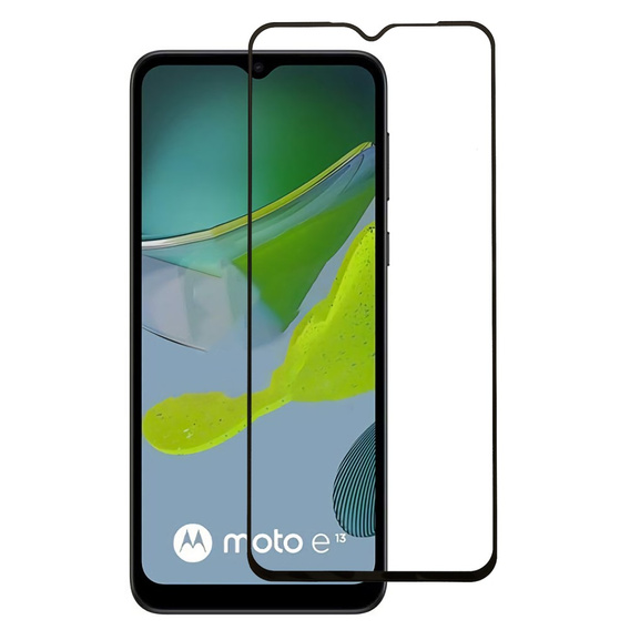 Μετριασμένο γυαλί 3D για Motorola Moto E13, μαύρη