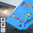 Παιδική θήκη για Samsung Galaxy Tab A9+, Cute Patterns, με βάση, μπλε