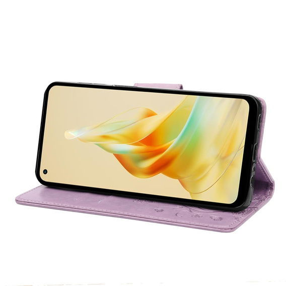 Θήκη με πτερύγιο για Oppo Reno8 T 4G, Mandala Flower, μωβ