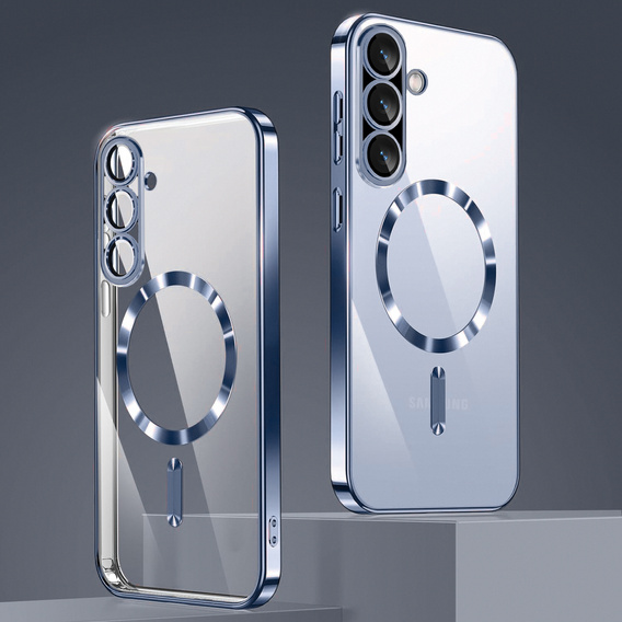 Θήκη για Samsung Galaxy A56, Electro MagSafe, σκούρο μπλε + Γυαλί για την οθόνη