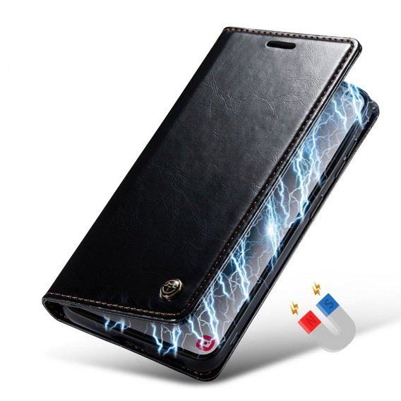 θήκη CASEME για Samsung Galaxy S21, Waxy Textured, μαύρη