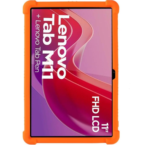 Θήκη σιλικόνης για Lenovo Tab M11, Impact, θωρακισμένη, πορτοκαλί