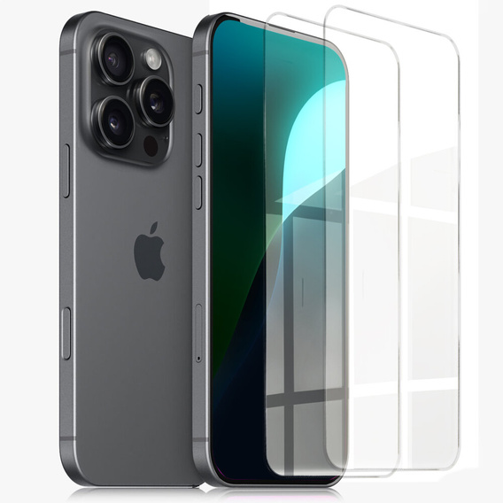 2x Μετριασμένο γυαλί ERBORD 9H Hard Glass στην οθόνη για iPhone 16 Pro