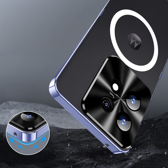 θήκη προστασίας κάμερας για το Motorola Edge 50 Pro 5G, CamShield MagSafe, μωβ