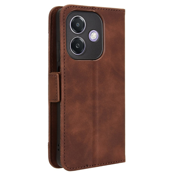 Θήκη με πτερύγιο για Oppo A40 / Oppo A40m, Card Slot, καφέ
