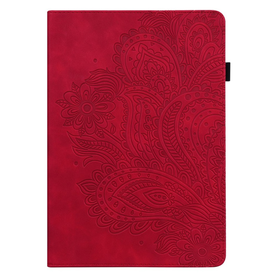 θήκη με πτερύγιο για Xiaomi Redmi Pad SE 11", flower, κόκκινη
