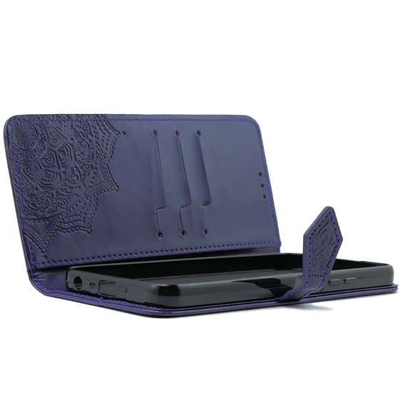 Θήκη με πτερύγιο για Xiaomi Poco X6 5G, Mandala, μωβ