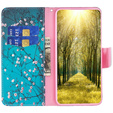 Θήκη με πτερύγιο για Xiaomi Redmi Note 12 Pro 5G / POCO X5 Pro 5G, Wallet, Sakura, μπλε