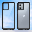 Θήκη για Motorola Moto G53 5G, Fusion Hybrid, διαφανής / μαύρη