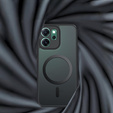 Ματ θήκη για Oppo Reno 14, για MagSafe, ημιδιαφανές μαύρο