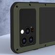 Love Mei Θήκη για iPhone 14 Pro, armored with glass, πράσινη