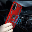 θωρακισμένη θήκη για Xiaomi Redmi Note 10 / 10S, Nox Case Ring, κόκκινη