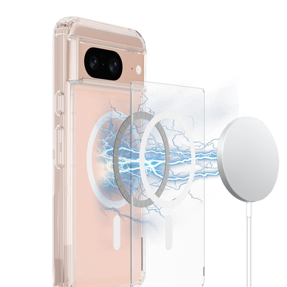 Θήκη για το Google Pixel 8, Υβριδική θήκη Fusion, για MagSafe, διαφανής